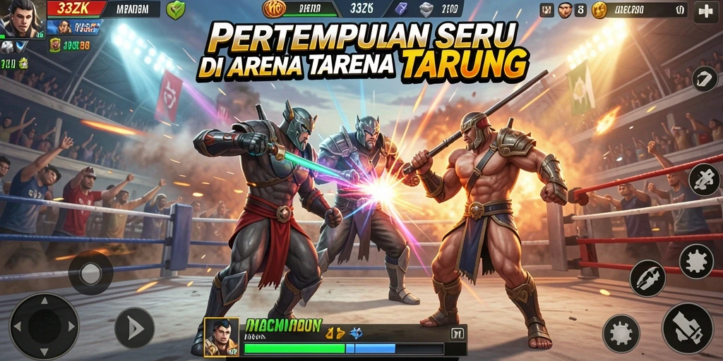 Tampilan gameplay 33ZK yang menegangkan di arena pertarungan.