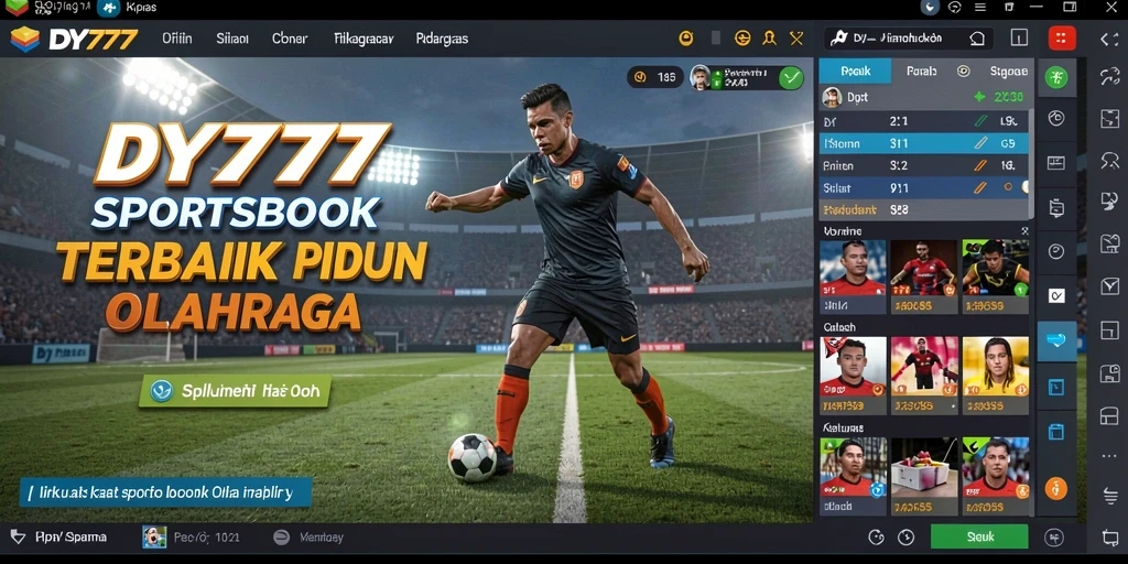 Tangkapan layar menunjukkan taruhan langsung di DY777 dengan grafik interaktif.