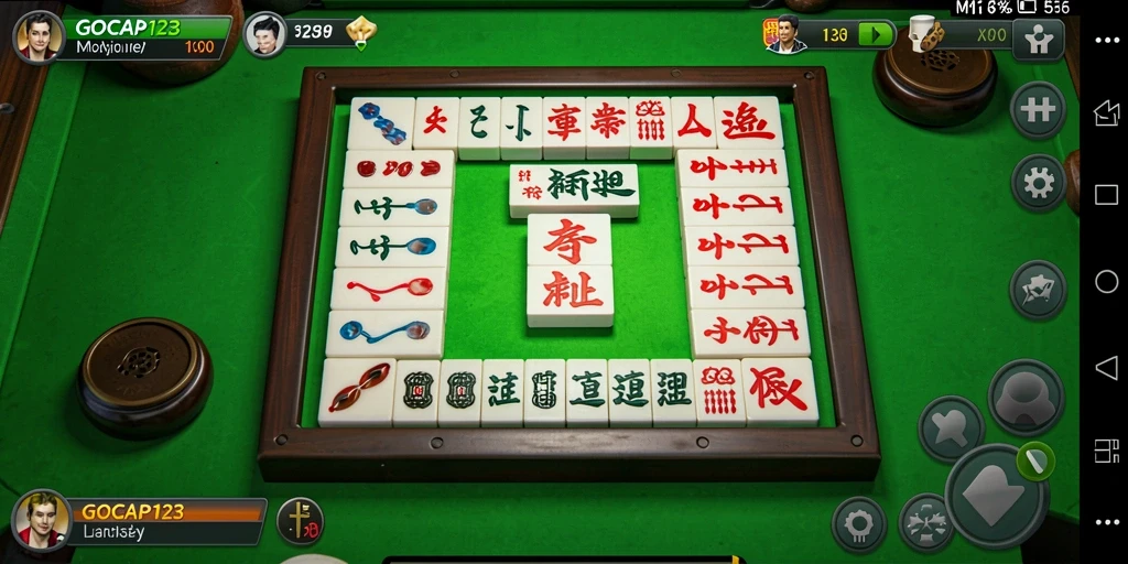 Tampilan gameplay Mahjong yang menarik dan penuh tantangan di GOCAP123.