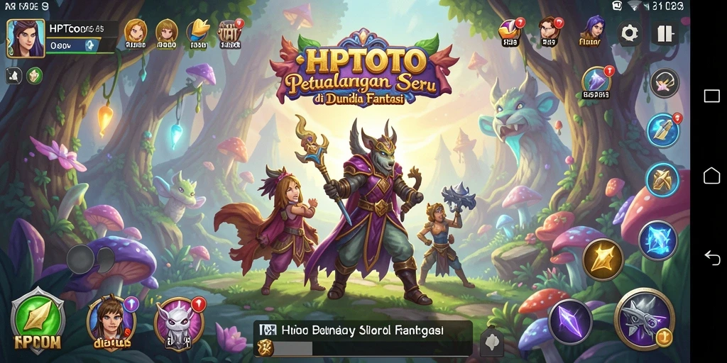 Screenshot menunjukkan aksi seru dalam petualangan HPTOTO.