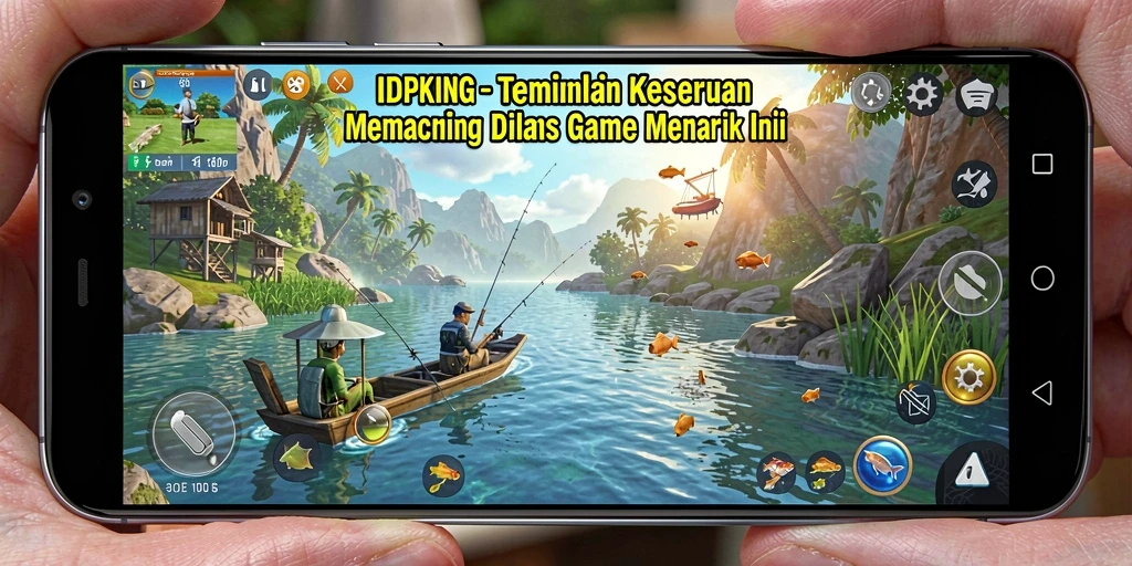 Tampilan gameplay IDPKING yang menarik saat memancing berbagai jenis ikan.