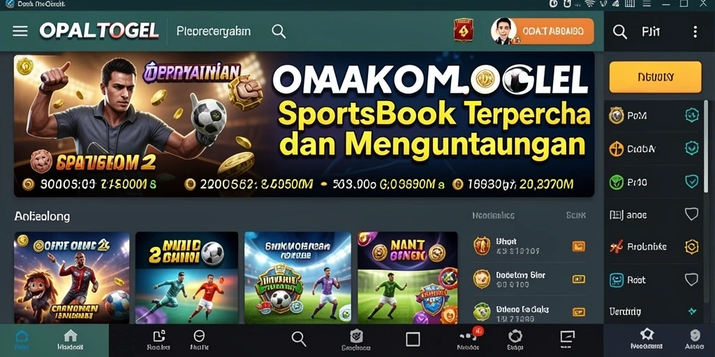 Tangkapan layar utama OPALTOGEL menampilkan pengalaman taruhan olahraga yang menarik.