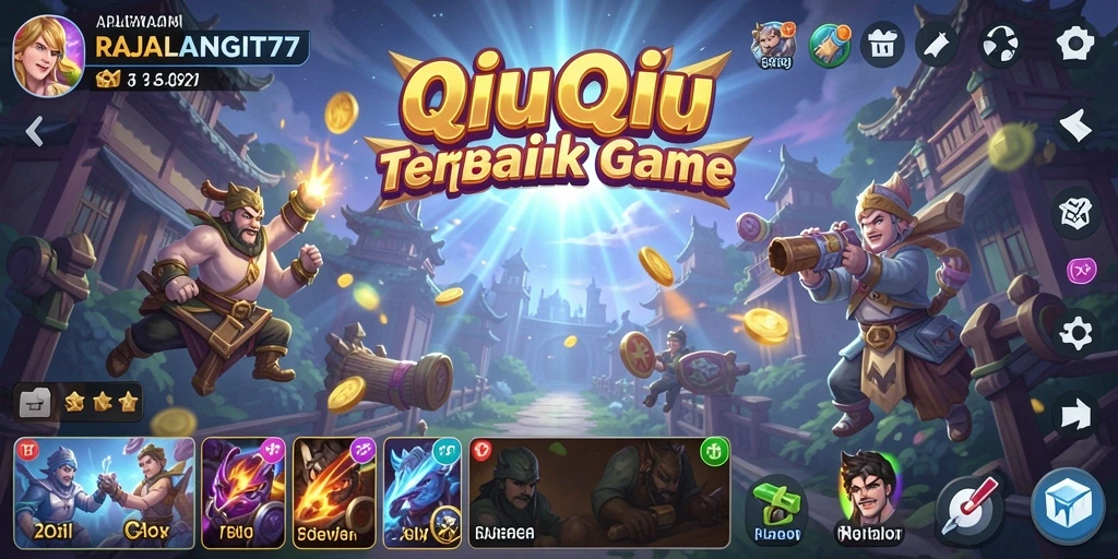 Tampilan gameplay QiuQiu yang menarik dan interaktif di RAJALANGIT77.
