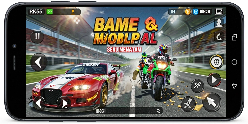 Tampilan gameplay balap yang menegangkan dan menarik.