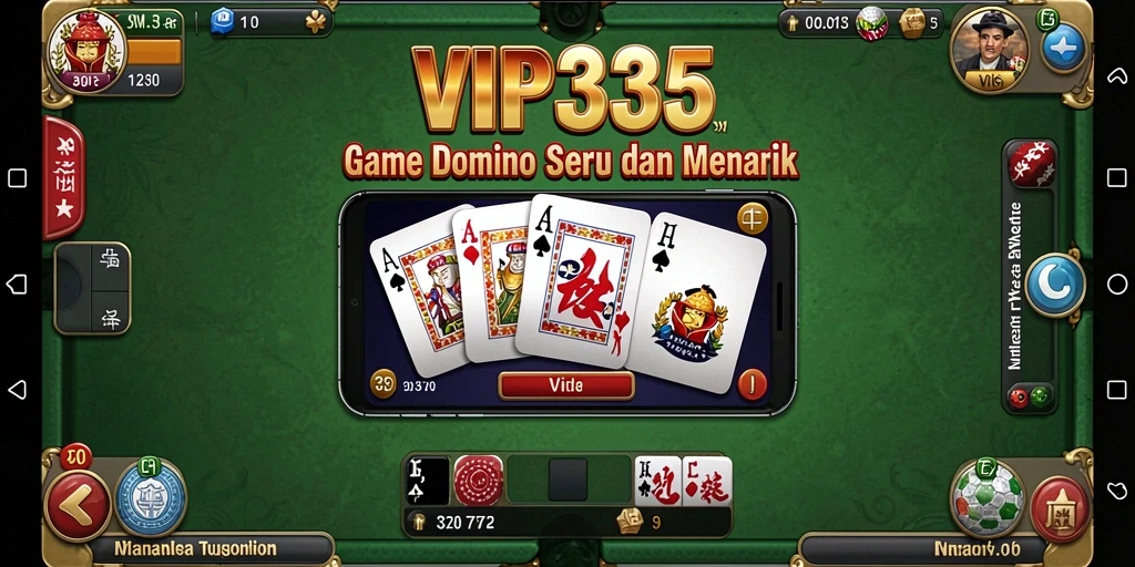 Screenshot gameplay domino yang seru di VIP333.
