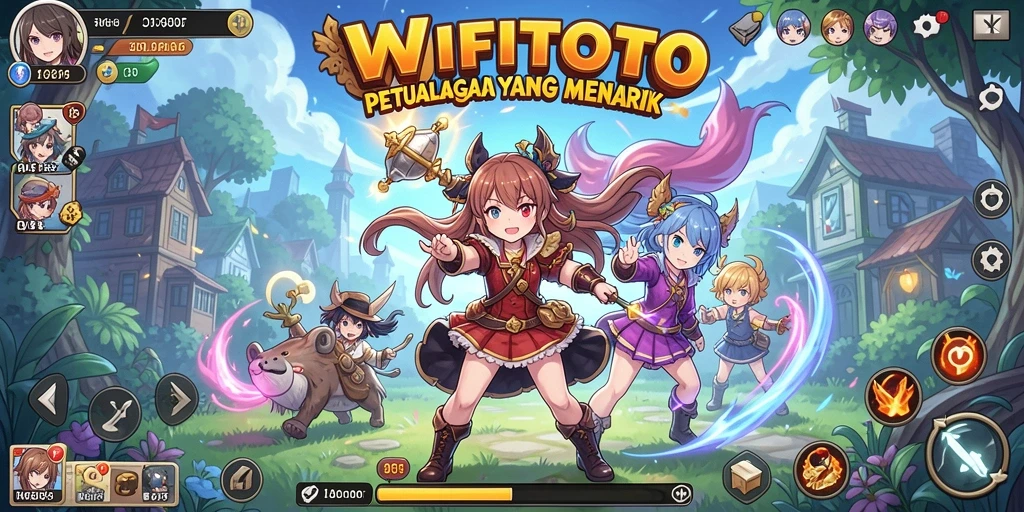 Tampilan gameplay WIFITOTO yang penuh warna dan aksi seru.