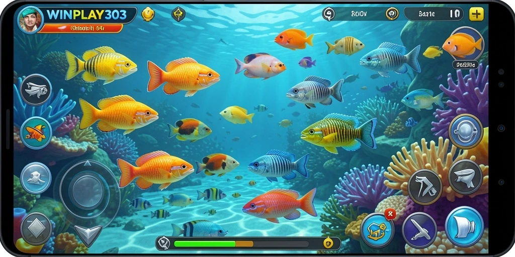 Gameplay WINPLAY303 yang mendebarkan saat menembak ikan.