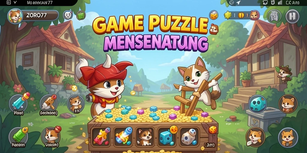 Tampilan gameplay menarik dari ZORO77 yang penuh tantangan puzzle.