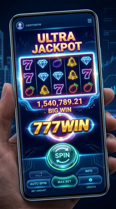 Tampilan utama aplikasi 777win yang menarik.